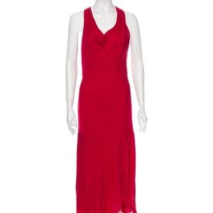 100% silk Haute Hippie red maxi dress size S
